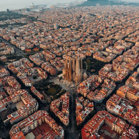 Explore Barcelona from your base in Sant Gervasi, near the leafy Turo Park