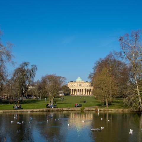 Admire Cheltenham’s Regency architecture – this home is just outside the town centre