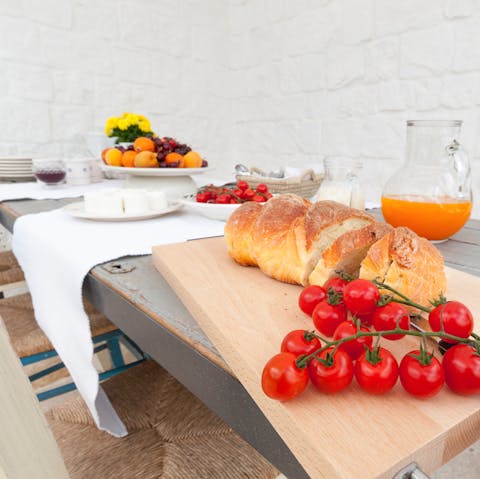 Have breakfast in the open air on the terrace
