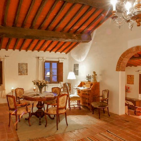 Serve your favourite pasta dishes in the charming vintage dining room