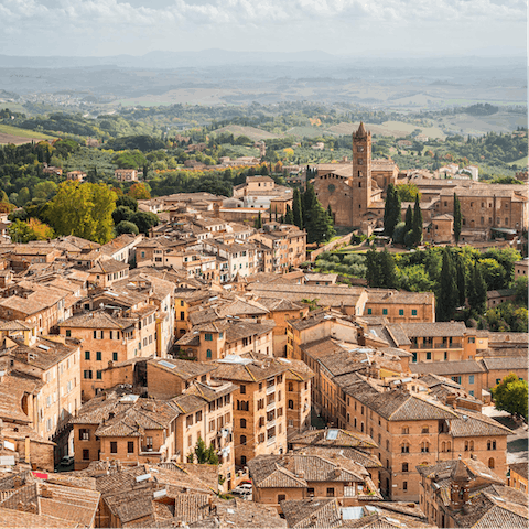 Soak up the sights of the Tuscan countryside, right on your doorstep