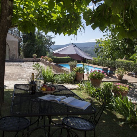 Find a spot of shade and read a good book outside in the garden