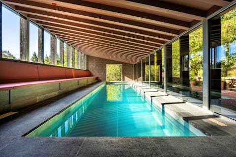 Splash about in the in indoor swimming pool