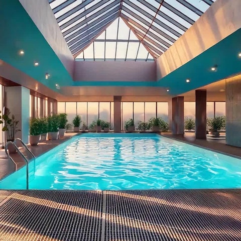 Make the most of the communal facilities – there's a pool and a gym