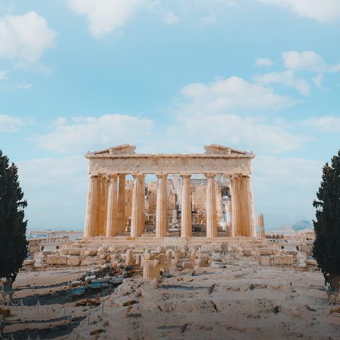 Explore the Acropolis in Athens, home to ancient buildings and world-famous landmarks