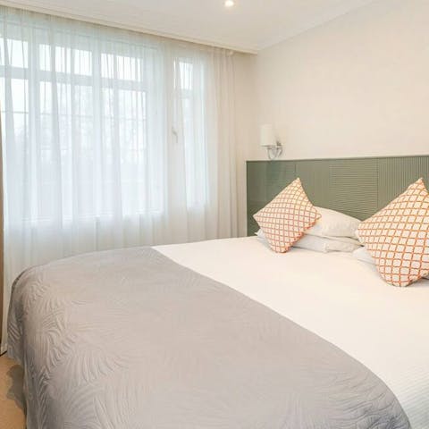 Wake up to light streaming through the bedrooms