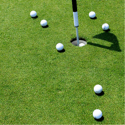 Tee off at one of the six golf courses within a fifteen-minute drive of your home