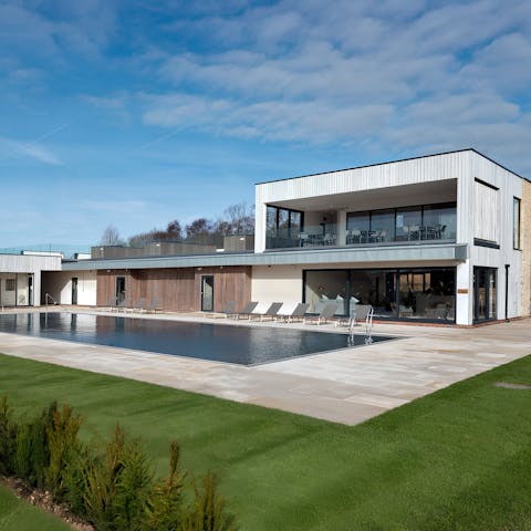 Start mornings with a refreshing dip in the shared outdoor pool