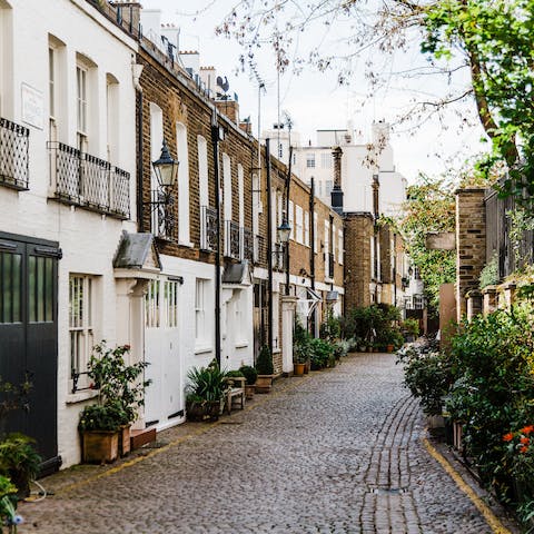 Mosey over Albert Bridge (eight minutes on foot) for a morning stroll around Chelsea