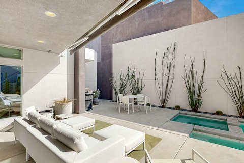 Gather on the terrace after a quick dip in the plunge pool