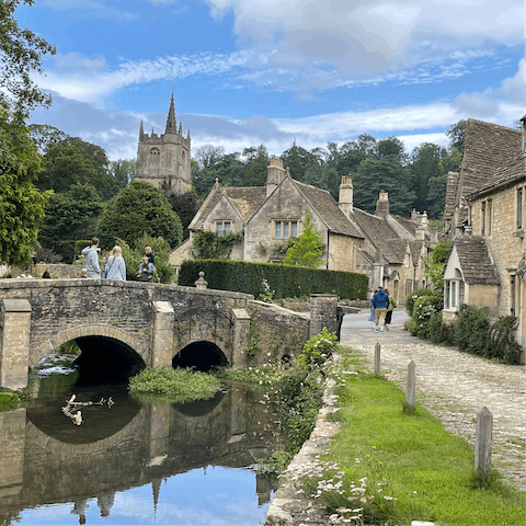 Visit the charming Castle Combe, just a fifteen–minute drive away