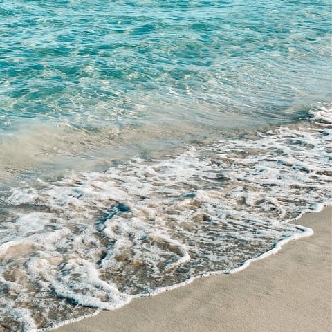 Stroll just 200 metres to reach sandy shores