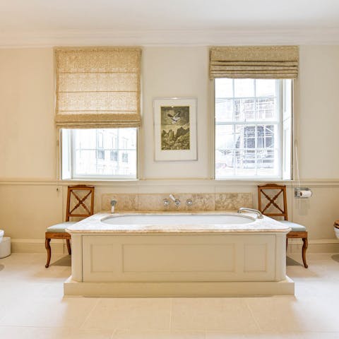 Round off days of sightseeing with a relaxing soak in the tub
