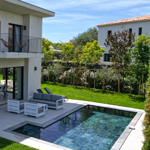 Lounge on the poolside before taking a dip