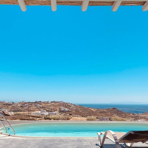 Enjoy the views over the village and ocean with a coffee in hand
