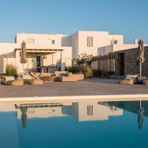 Top up your tan before cooling off with a refreshing dip in the private, outdoor pool