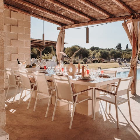 Light the barbecue and savour magical evenings on the terrace