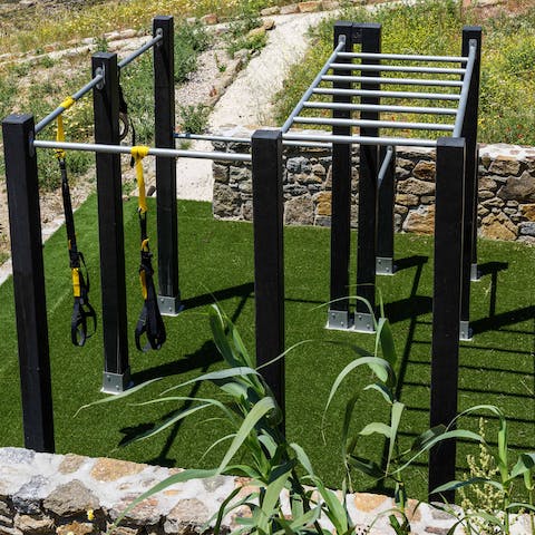 Work on your fitness in the adult jungle gym