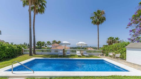 Enjoy a dip in the private pool under the Spanish sun