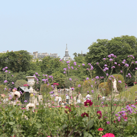 Admire the flowers at the nearby Luxembourg Gardens