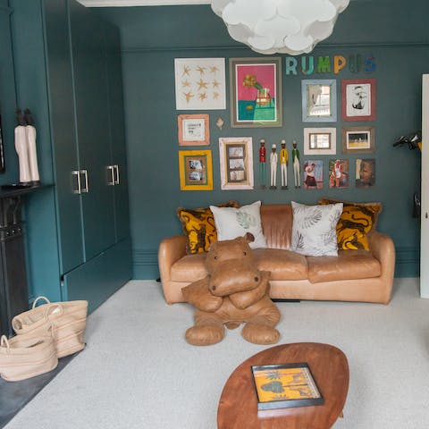 Enjoy relaxing in the family-friendly space