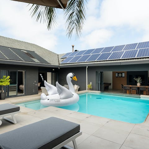 Cool off from the Cape Town heat in the private pool