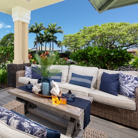 Sip a Mai Tai as you relax on the covered terrace