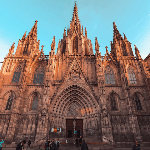 Visit the Gothic Quarter – you can walk there or hop on the metro