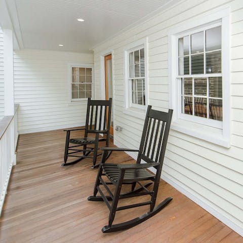 Take some time to yourself in a rocking chair on the porch