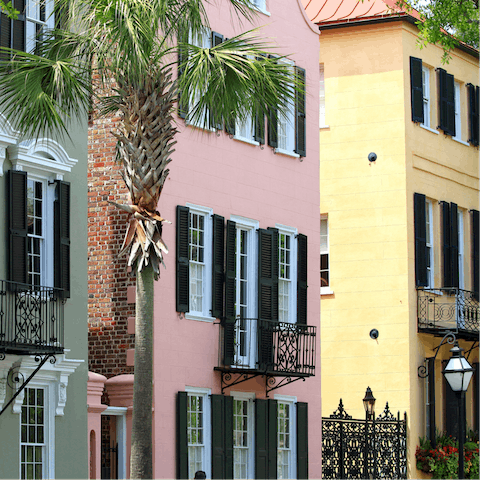Stroll to the colourful Upper King street