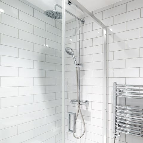 Wake up under the rainfall shower