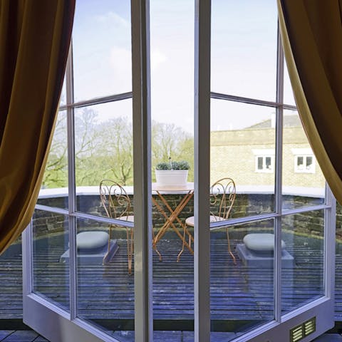 Throw open the French doors and take breakfast on the tranquil terrace