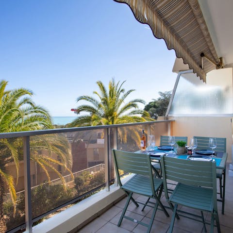 Unwind on the charming balcony – perfect for slow mornings or cocktail hour