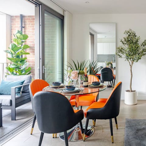 Wind down with evening drinks in the living room