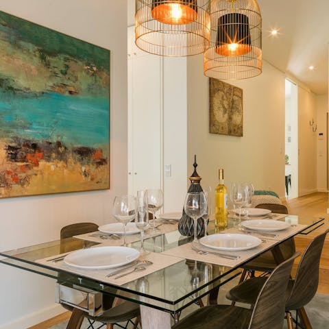 Dine together on a home cooked meal