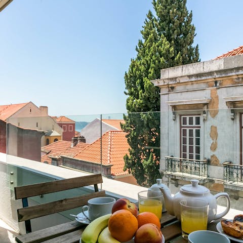 Start your day with breakfast and balcony views