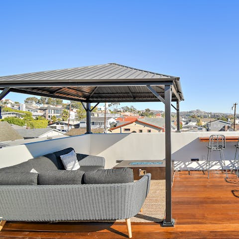 Sit back and relax on the fabulous roof terrace