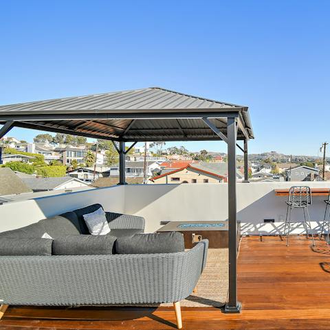 Sit back and relax on the fabulous roof terrace
