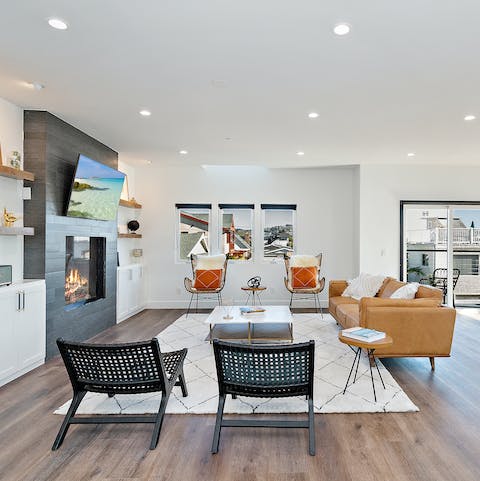 Spend quality time together in the chic living area