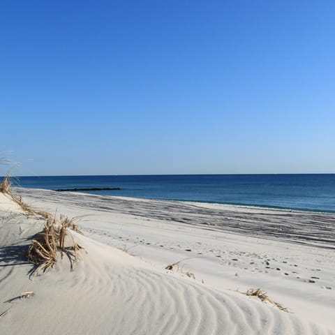 Located just a short way from the beach