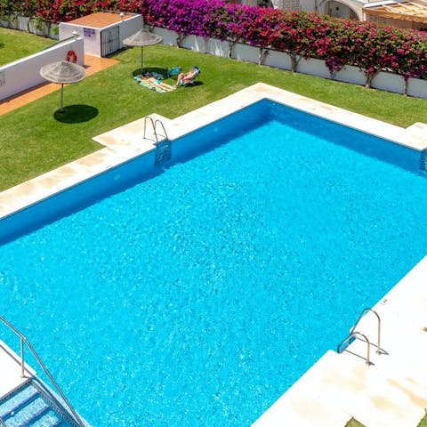 Wake up with a morning dip in the pool