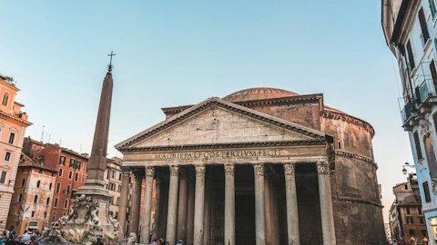 Step inside the Pantheon, Rome's perfectly preserved ancient temple, a twenty-one-minute walk