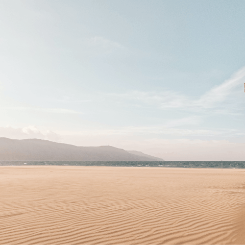 Stroll thirteen minutes to Almirida beach to splash in the shore