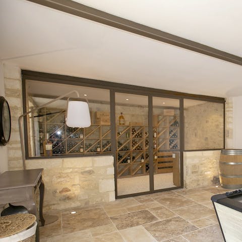 Do a wine tasting at the home's very own wine cellar