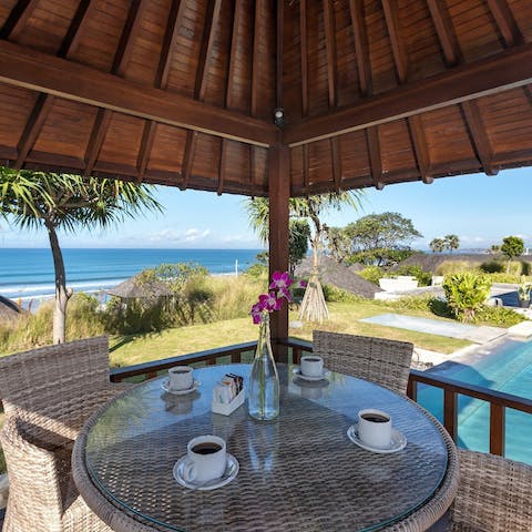 Sip on some Balinese coffee in the morning in the gazebo