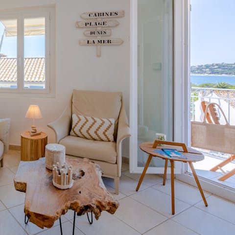 Unwind in the bright living space