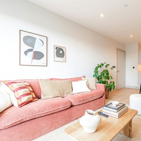 Curl up on the cosy couch after a day of sightseeing