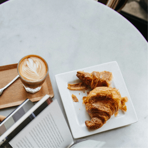 Pause for a sweet treat and a coffee in a local cafe