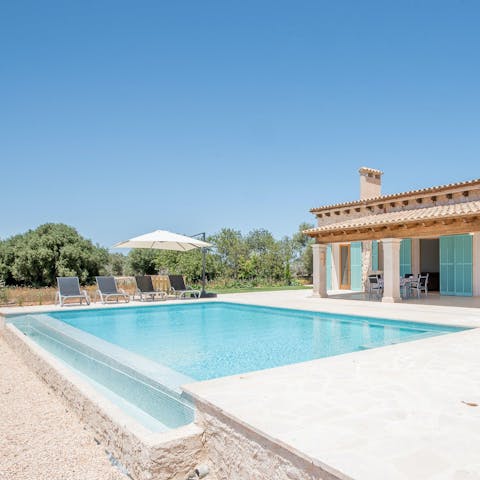 Feel a wonderful sense of peace whilst relaxing by the pool