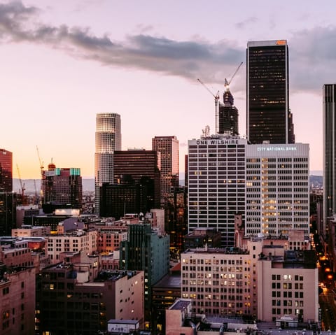 Hit up the nightlife of Downtown LA, only forty-five minutes away in the car